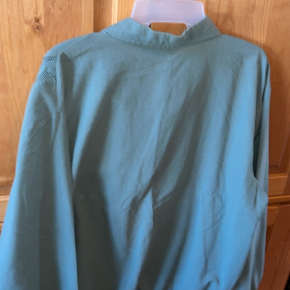 CLASSICS by Palmland GREEN cable knit COLLARED SHIRT Henley DAD GRANDPA VINTAGE - Picture 11 of 13